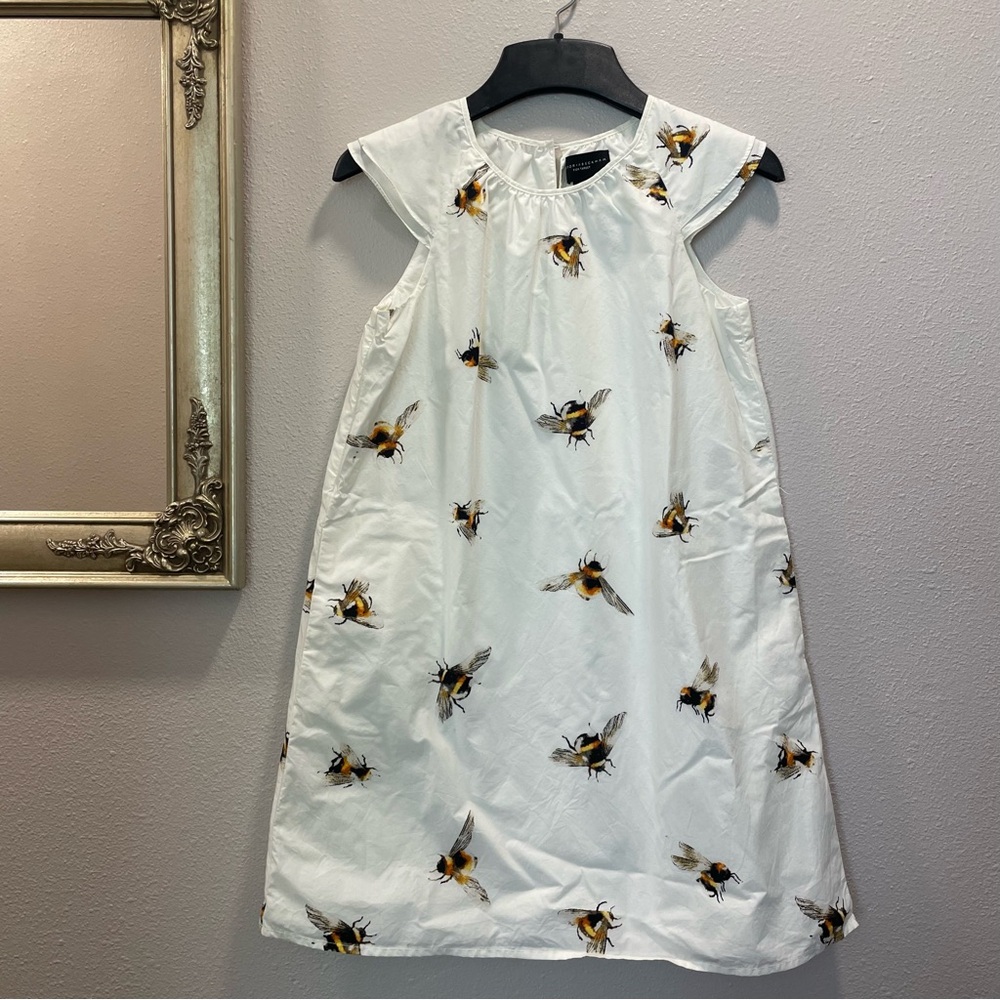 Victoria Beckham Bee-Print A-Line Dress